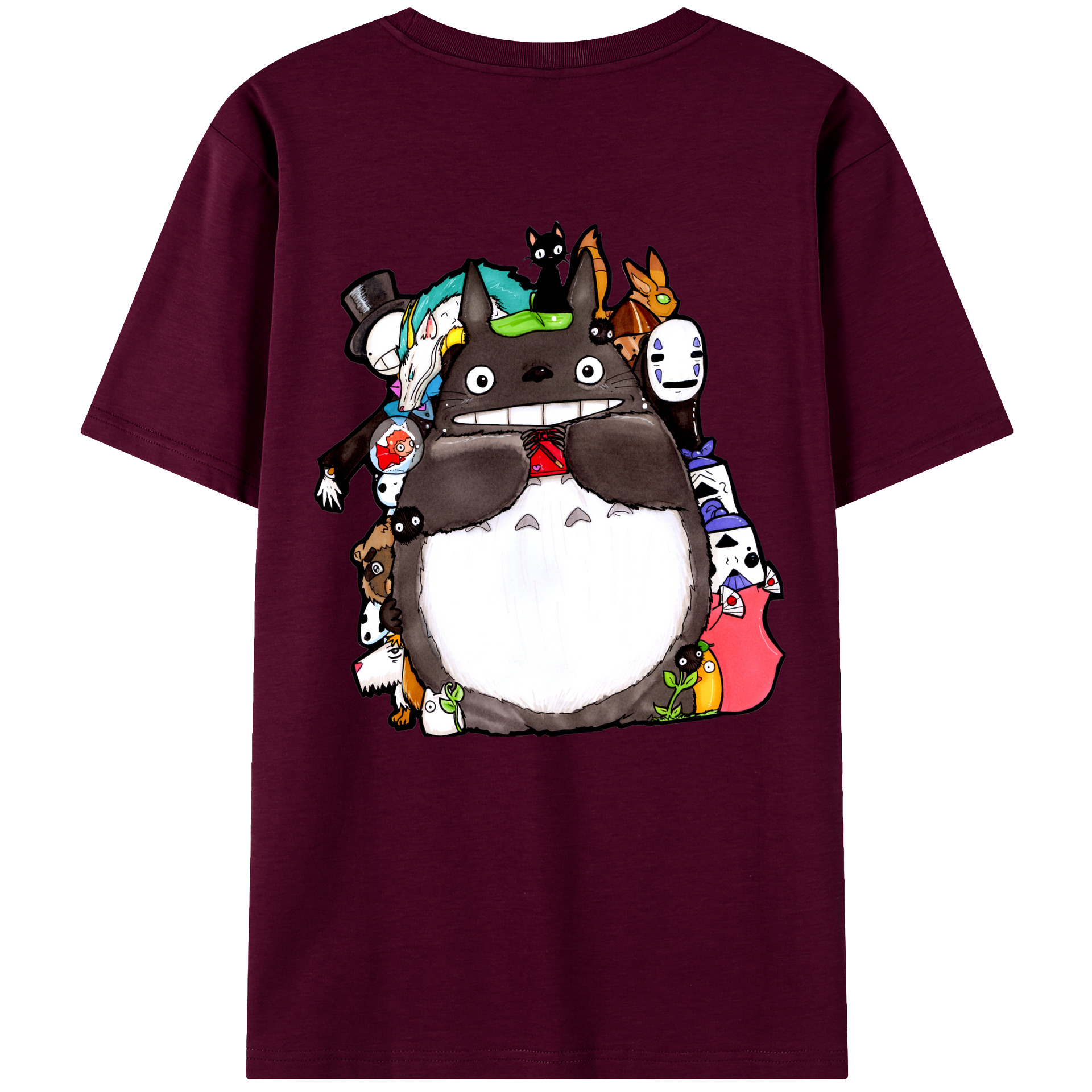 （画像用） となりのトトロ 草壁メイ 草壁サツキ My Neighbor Totoro Satsuki Kusakabe Mei Kusakabe レディース半袖Tシャツ(バックプリント)